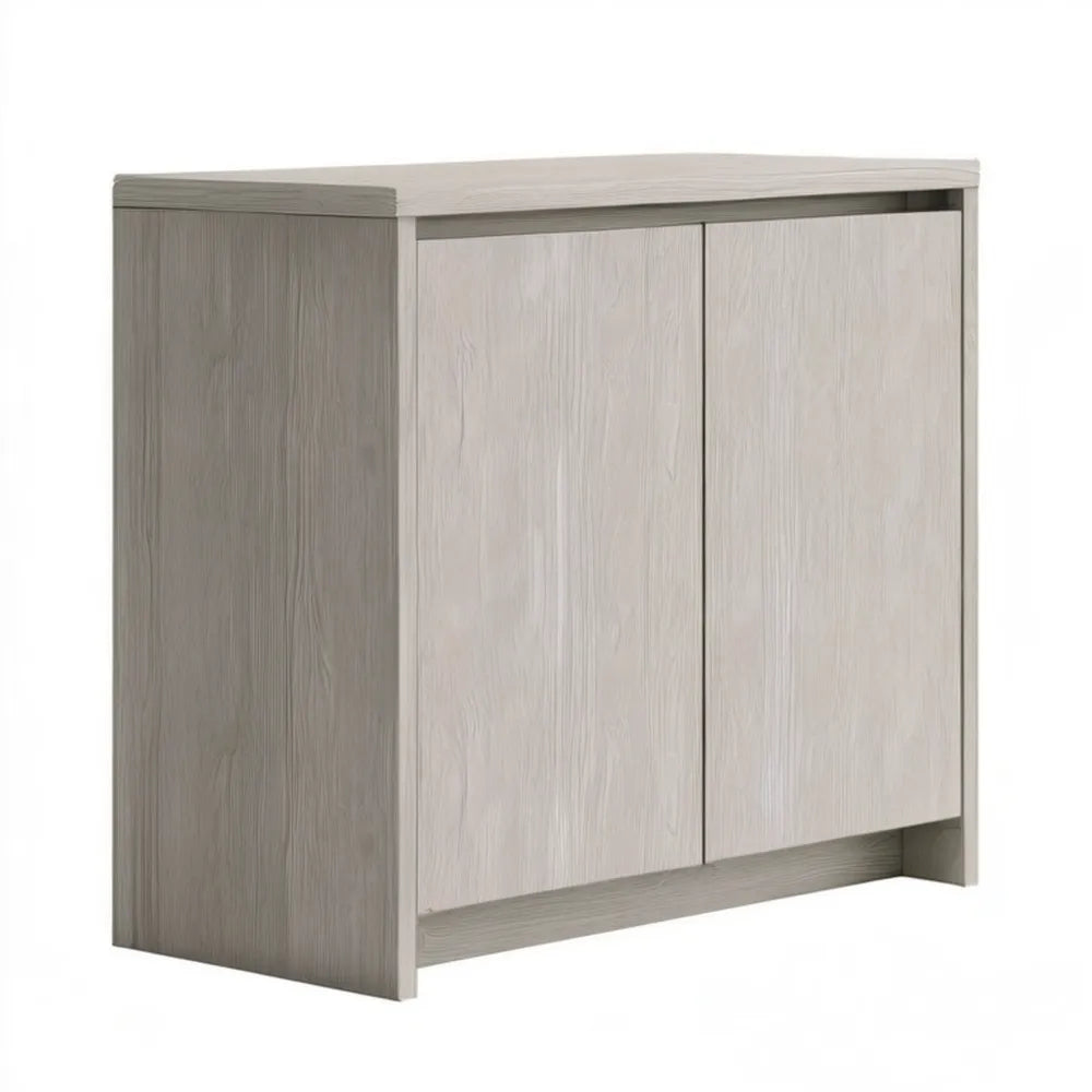 Dwudrzwiowy kredens z laminowanej płyty wiórowej, jasnoszary, 100 x 40 x 100 cm