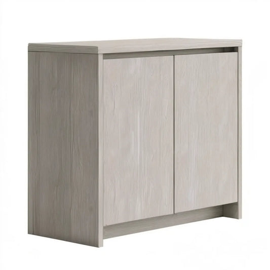 Dwudrzwiowy kredens z laminowanej płyty wiórowej, jasnoszary, 100 x 40 x 100 cm